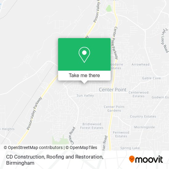 CD Construction, Roofing and Restoration map