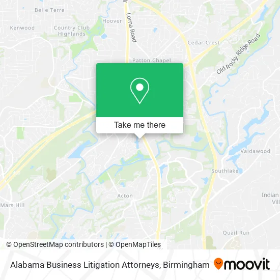 Mapa de Alabama Business Litigation Attorneys