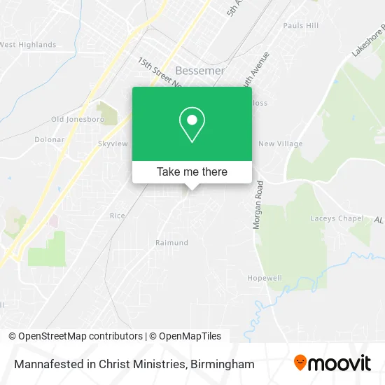 Mannafested in Christ Ministries map