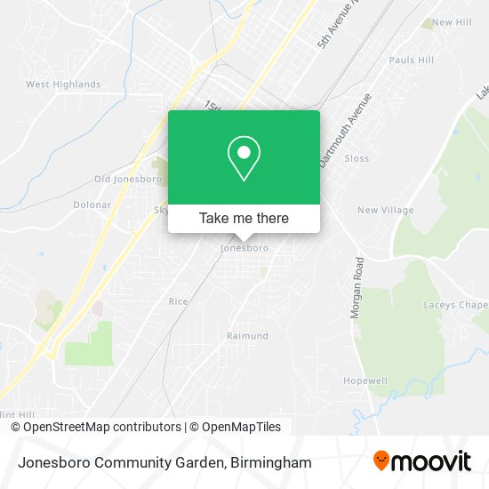 Jonesboro Community Garden map