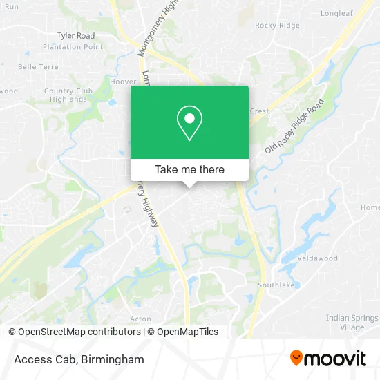 Access Cab map
