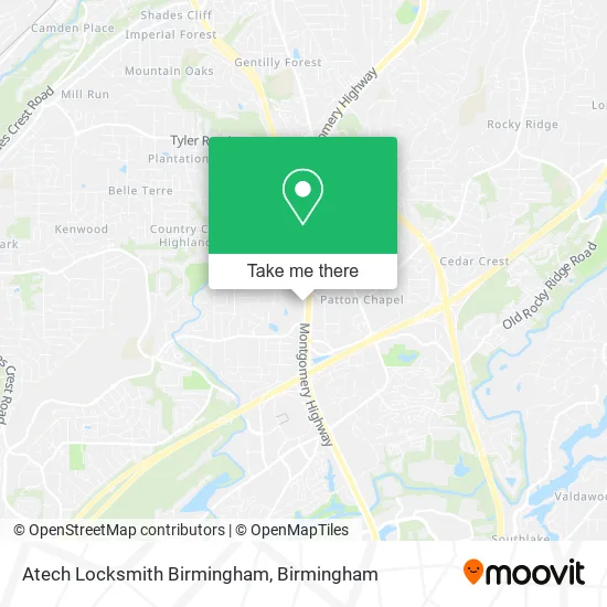 Atech Locksmith Birmingham map