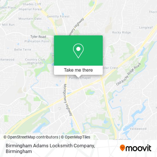 Birmingham Adams Locksmith Company map