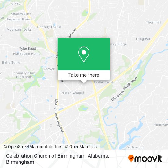 Mapa de Celebration Church of Birmingham, Alabama