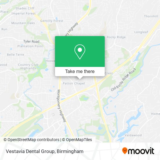 Vestavia Dental Group map