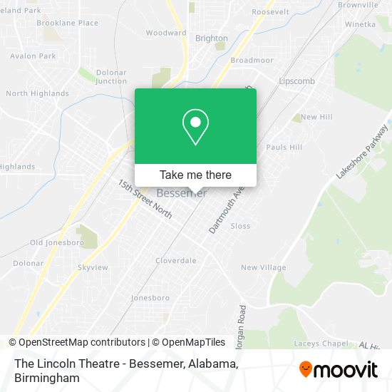 The Lincoln Theatre - Bessemer, Alabama map