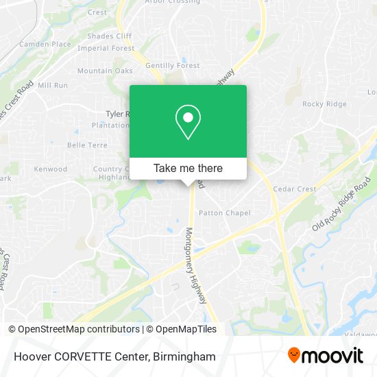 Hoover CORVETTE Center map