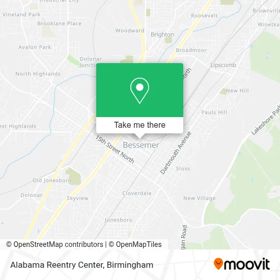 Alabama Reentry Center map