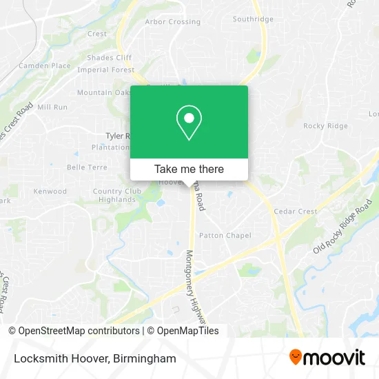 Locksmith Hoover map