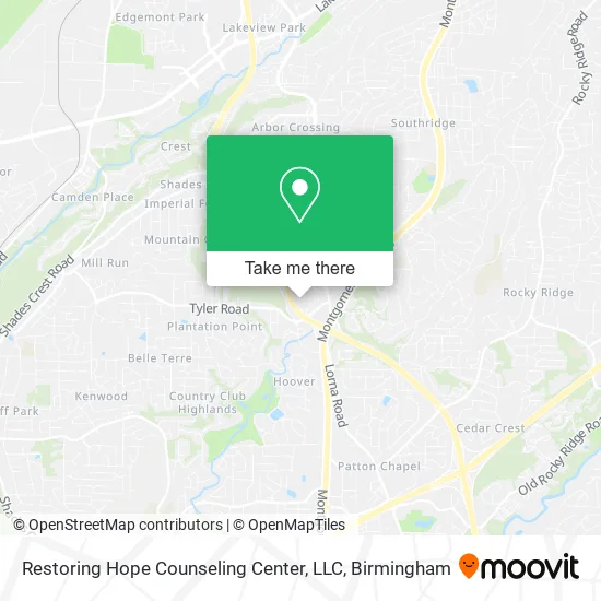 Mapa de Restoring Hope Counseling Center, LLC