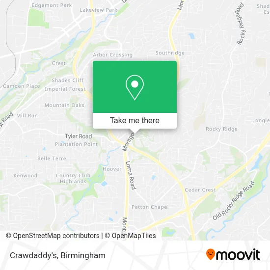 Crawdaddy's map
