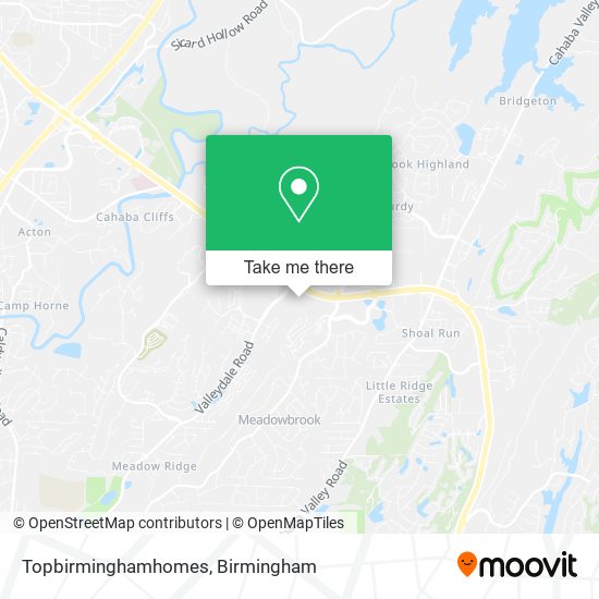 Mapa de Topbirminghamhomes