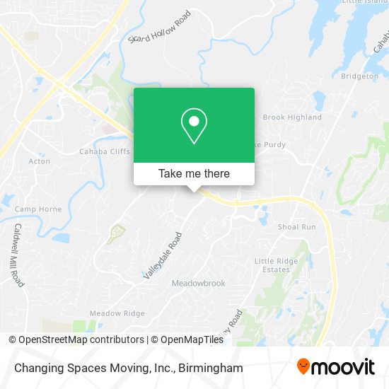 Changing Spaces Moving, Inc. map