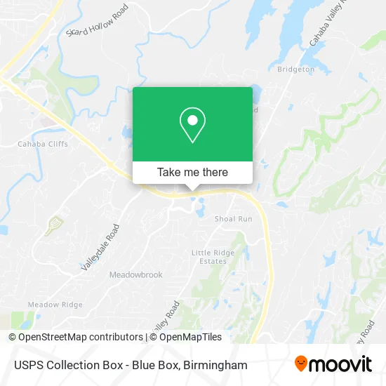 USPS Collection Box - Blue Box map