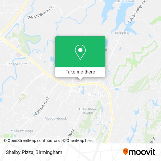 Shelby Pizza map