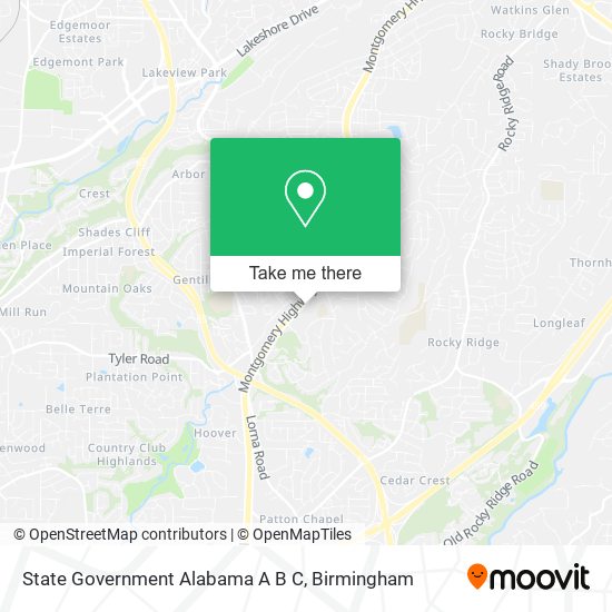 State Government Alabama A B C map