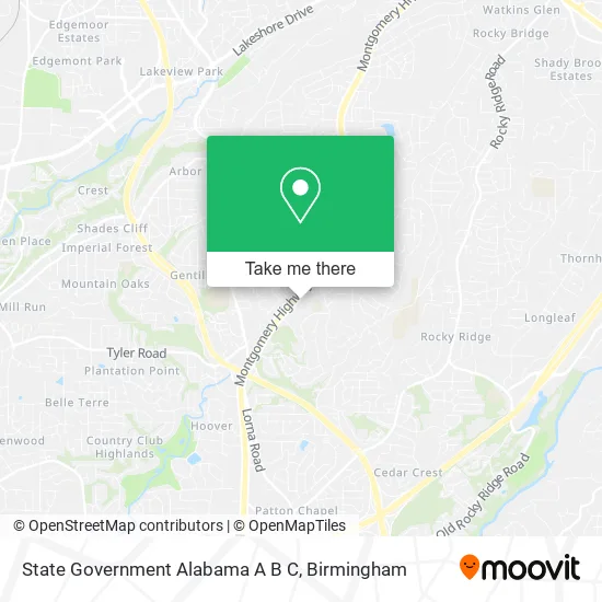 State Government Alabama A B C map