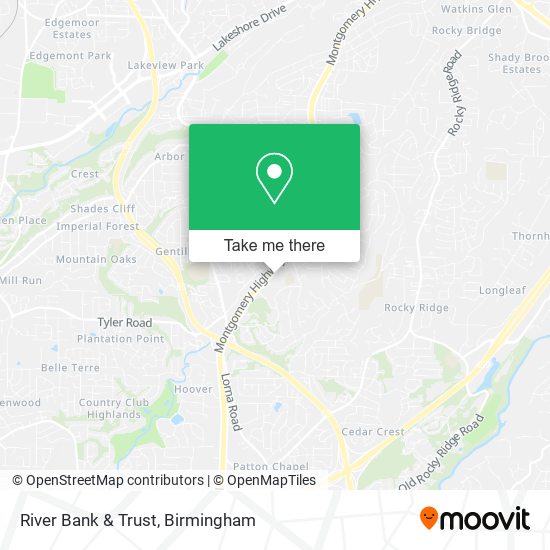 River Bank & Trust map