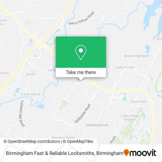 Birmingham Fast & Reliable Locksmiths map