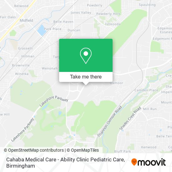 Cahaba Medical Care - Ability Clinic Pediatric Care map