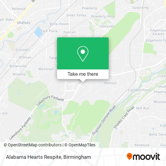 Alabama Hearts Respite map