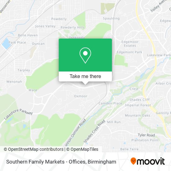 Southern Family Markets - Offices map