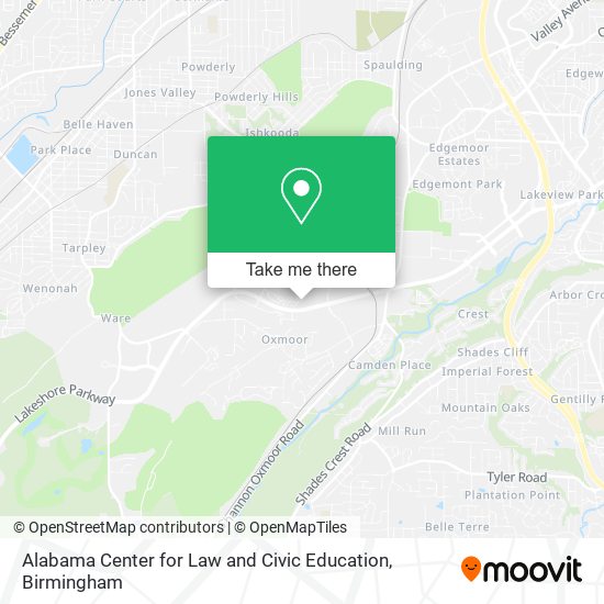 Alabama Center for Law and Civic Education map