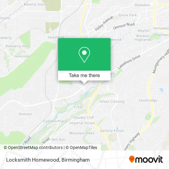 Locksmith Homewood map