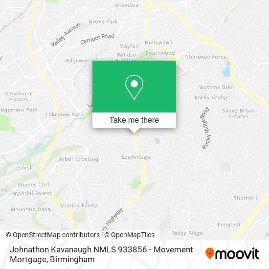 Johnathon Kavanaugh NMLS 933856 - Movement Mortgage map