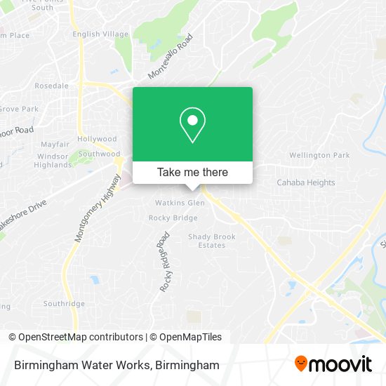 Birmingham Water Works map