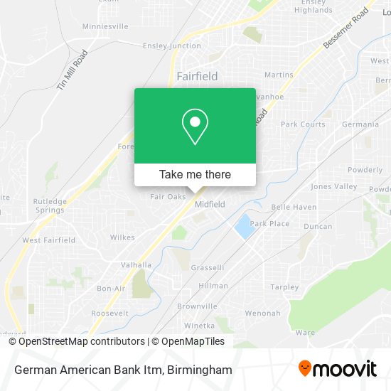 Mapa de German American Bank Itm