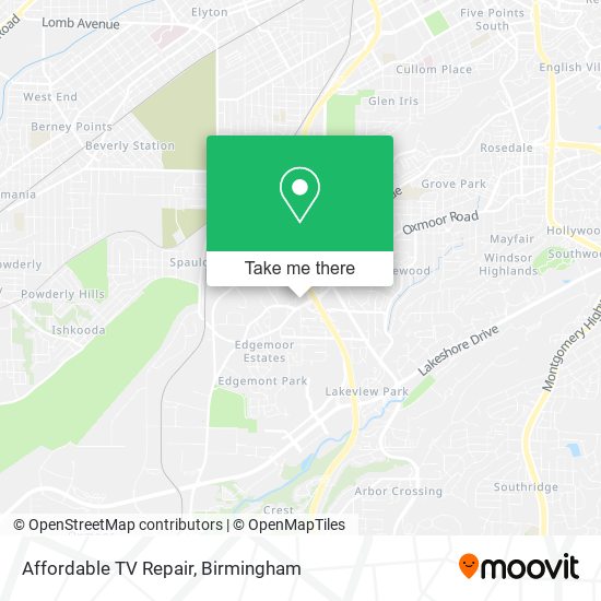 Affordable TV Repair map