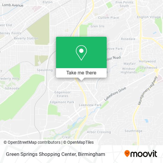 Mapa de Green Springs Shopping Center