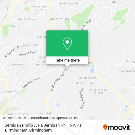 Mapa de Jernigan Phillip A Pa Jernigan Phillip A Pa Birmingham