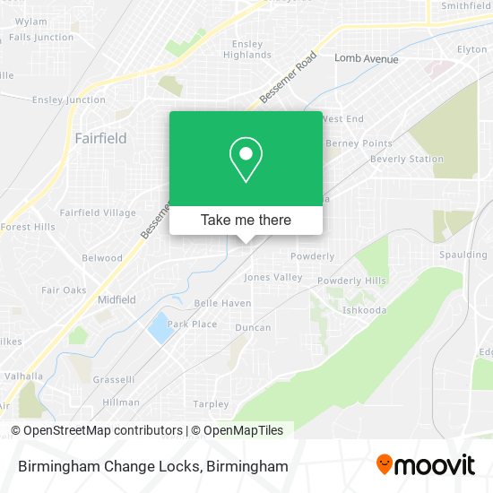 Mapa de Birmingham Change Locks