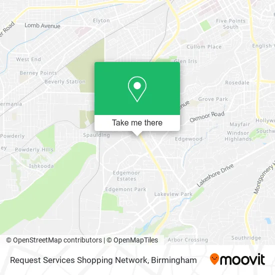 Request Services Shopping Network map
