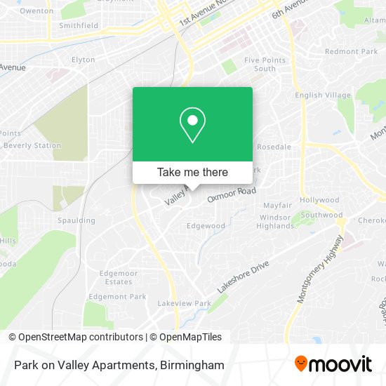 Park on Valley Apartments map