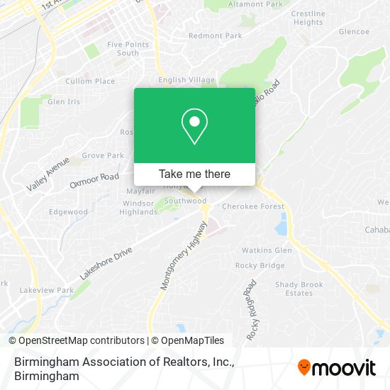 Birmingham Association of Realtors, Inc. map