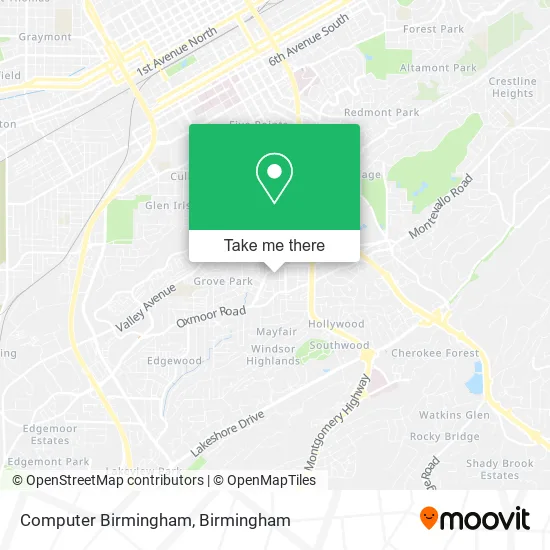 Computer Birmingham map