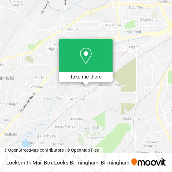 Locksmith Mail Box Locks Birmingham map