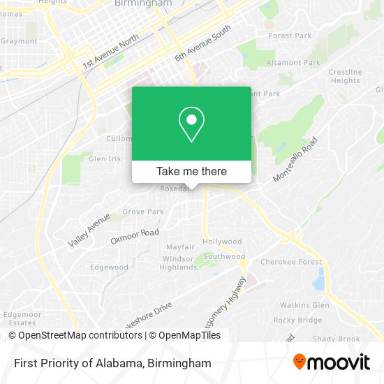 First Priority of Alabama map