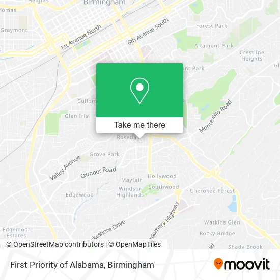First Priority of Alabama map