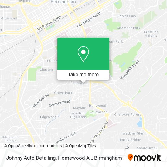 Mapa de Johnny Auto Detailing, Homewood Al.
