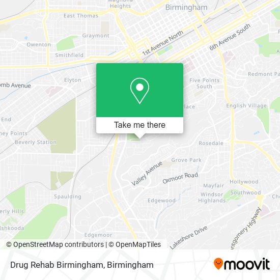 Drug Rehab Birmingham map