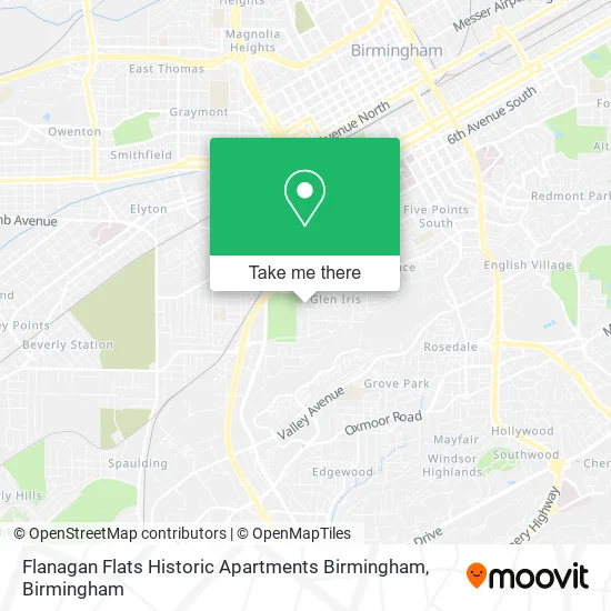 Mapa de Flanagan Flats Historic Apartments Birmingham