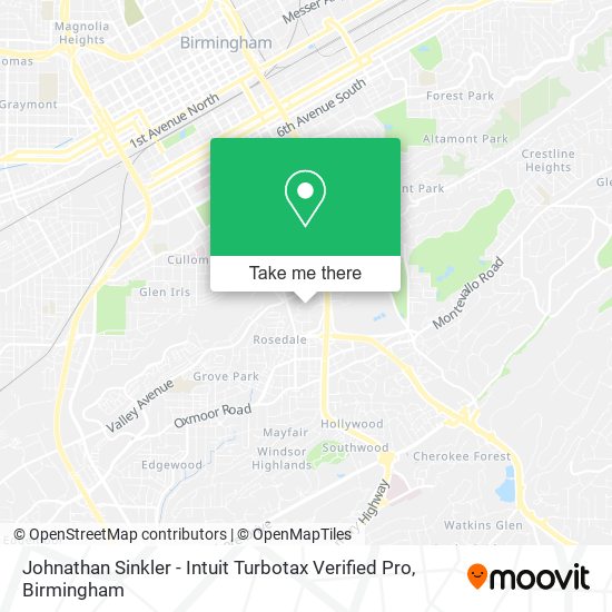 Johnathan Sinkler - Intuit Turbotax Verified Pro map