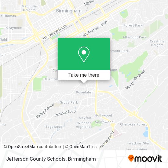 Jefferson County Schools map
