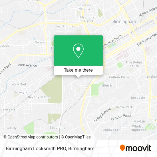 Birmingham Locksmith PRO map