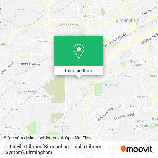 Mapa de Titusville Library (Birmingham Public Library System)