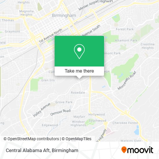 Mapa de Central Alabama Aft